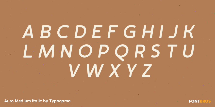 Auro Medium Italic Font Poster #2