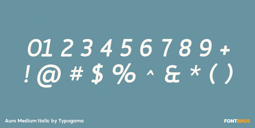 Auro Medium Italic Font Poster #4