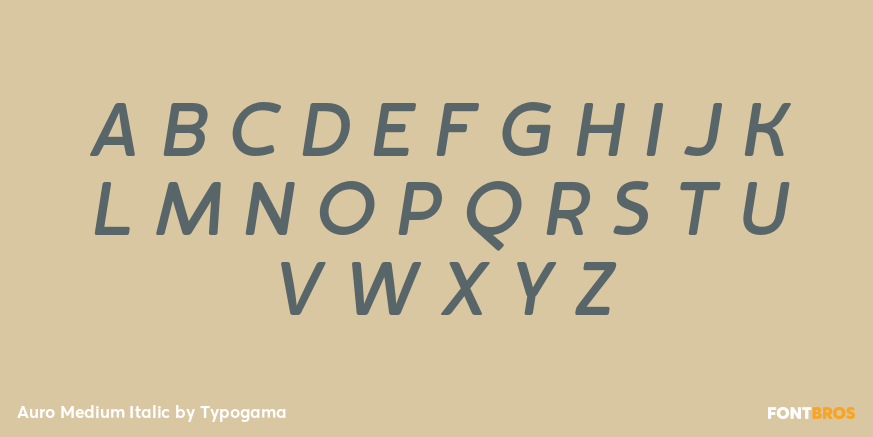 Auro Medium Italic Font Poster #1