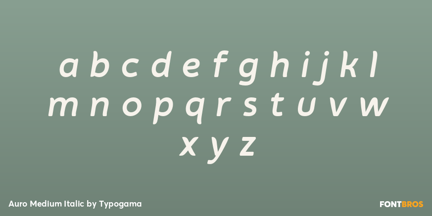 Auro Medium Italic Font Poster #1