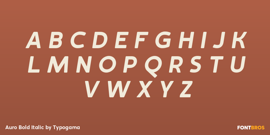 Auro Bold Italic Font Poster #2