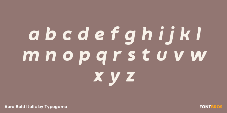 Auro Bold Italic Font Poster #3