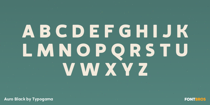 Auro Black Font Poster #2