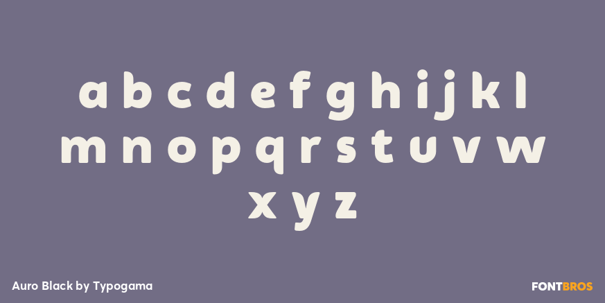 Auro Black Font Poster #3