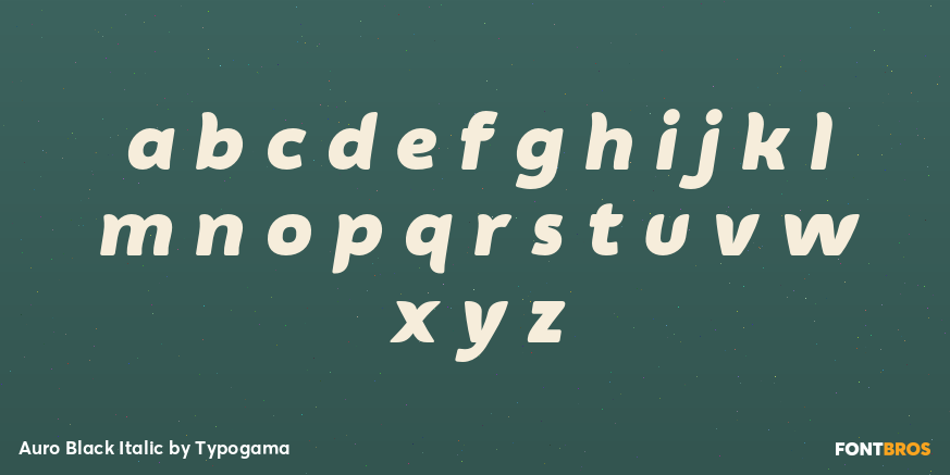 Auro Black Italic Font Poster #3