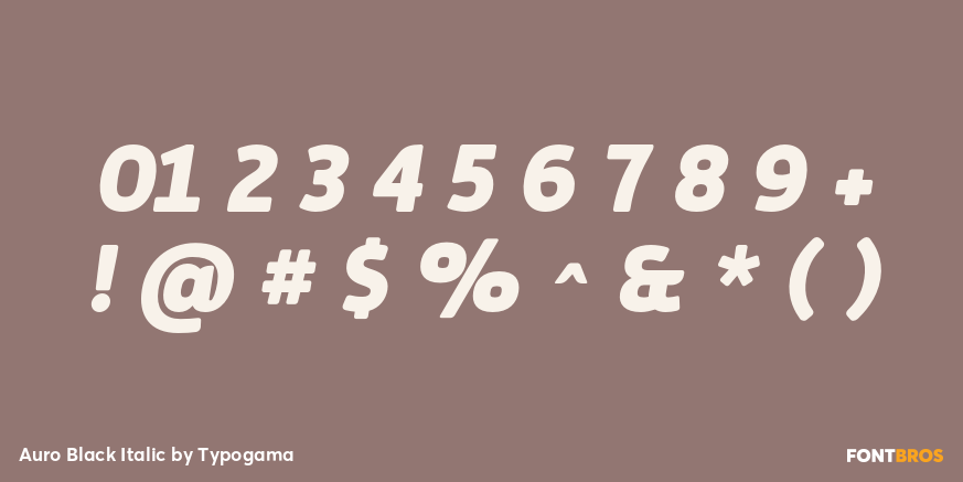 Auro Black Italic Font Poster #4