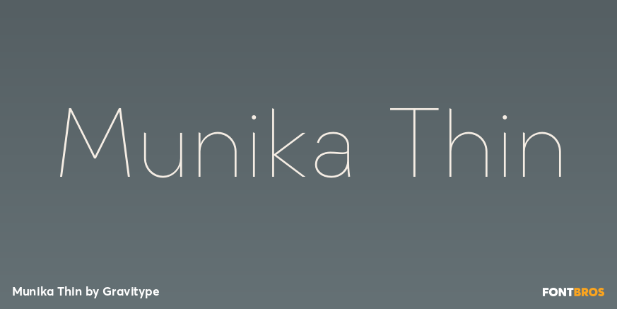 Munika Thin Font Poster #1