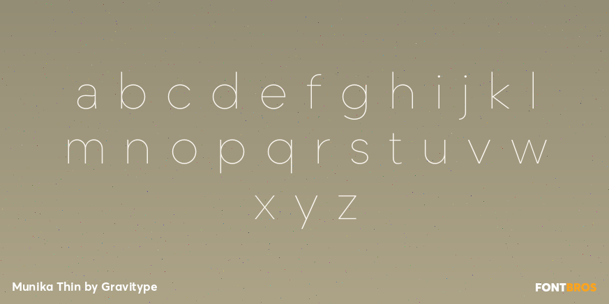 Munika Thin Font Poster #3