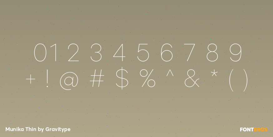 Munika Thin Font Poster #4