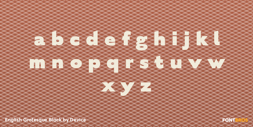 English Grotesque Black Font Poster #3