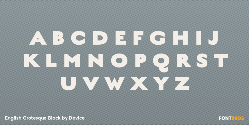 English Grotesque Black Font Poster #1