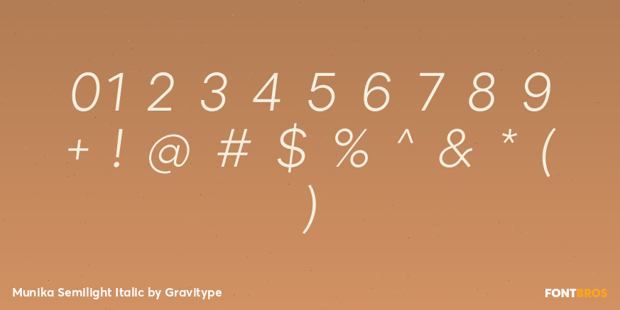 Munika Semilight Italic Font Poster #4