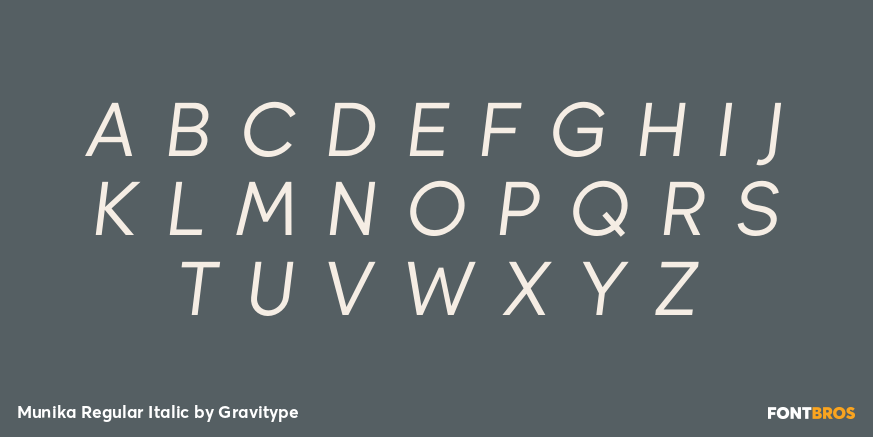 Munika Regular Italic Font Poster #2