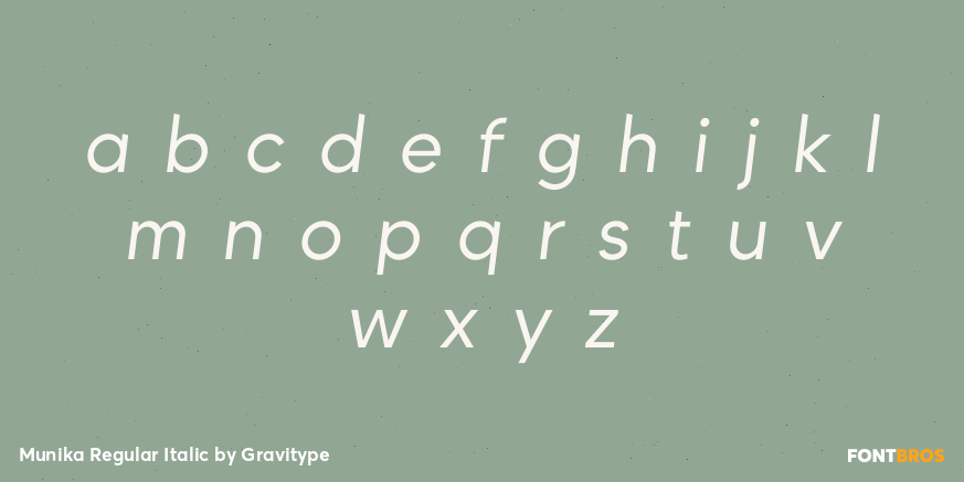 Munika Regular Italic Font Poster #3