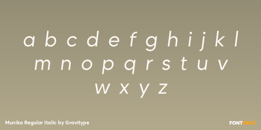 Munika Regular Italic Font Poster #1