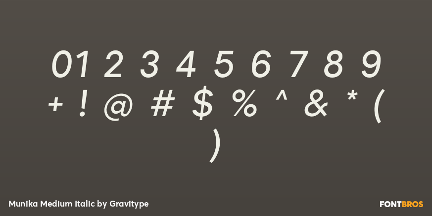 Munika Medium Italic Font Poster #4