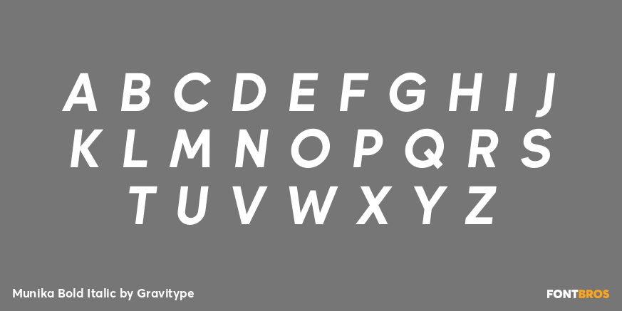 Munika Bold Italic Font Poster #1