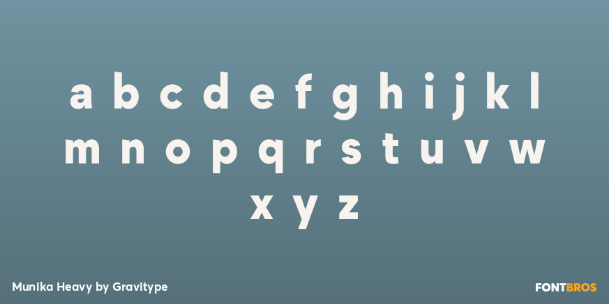 Munika Heavy Font Poster #1