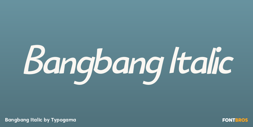 Bangbang Italic Font Poster #1