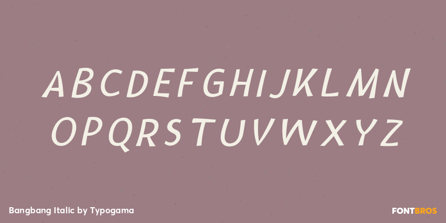 Bangbang Italic Font Poster #2