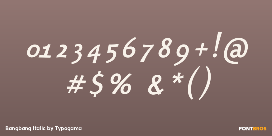 Bangbang Italic Font Poster #4