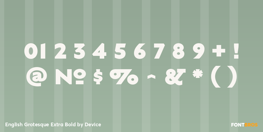 English Grotesque Extra Bold Font Poster #4