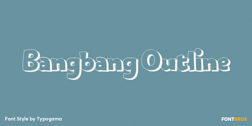 Bangbang Outline Font Poster #1
