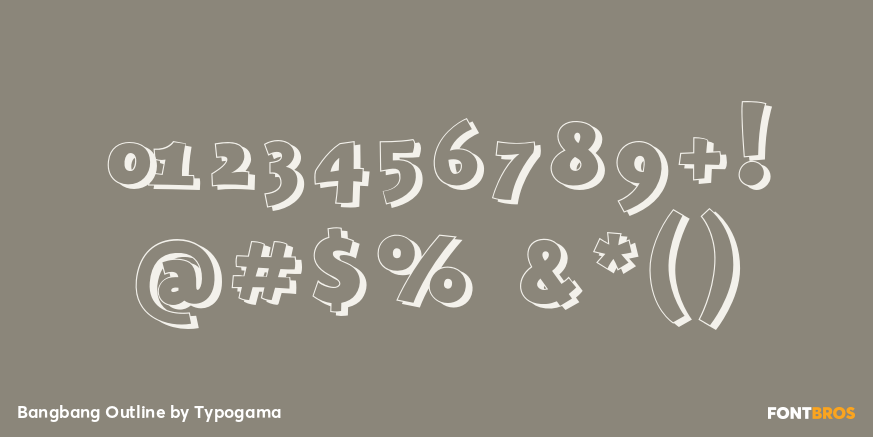 Bangbang Outline Font Poster #4