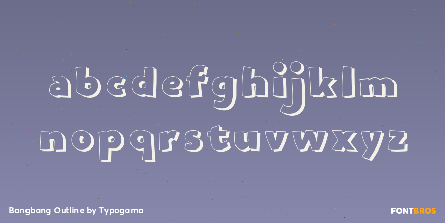 Bangbang Outline Font Poster #3