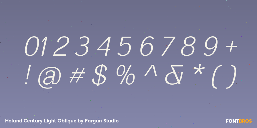 Holand Century Light Oblique Font Poster #4