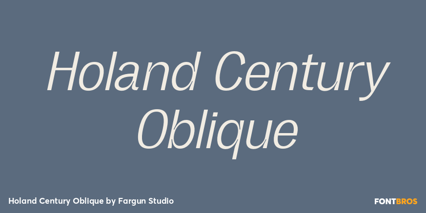 Holand Century Oblique Font Poster #1