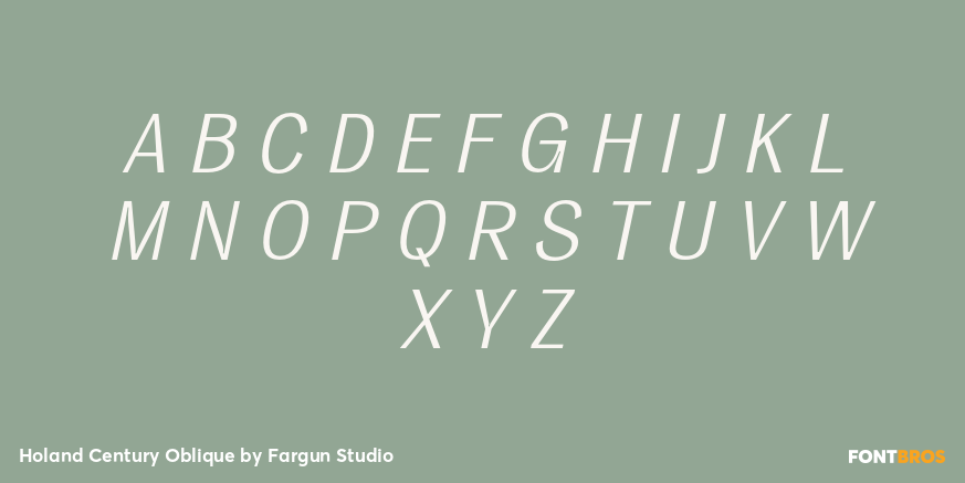 Holand Century Oblique Font Poster #2