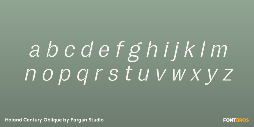 Holand Century Oblique Font Poster #3