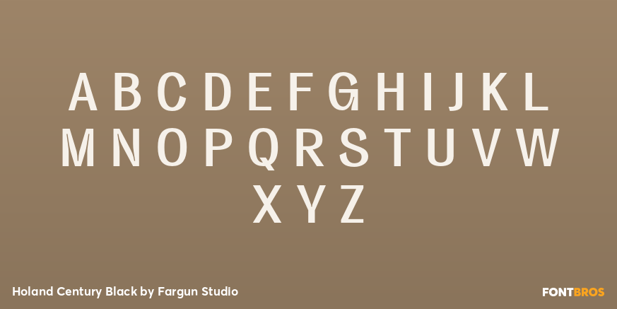 Holand Century Black Font Poster #2