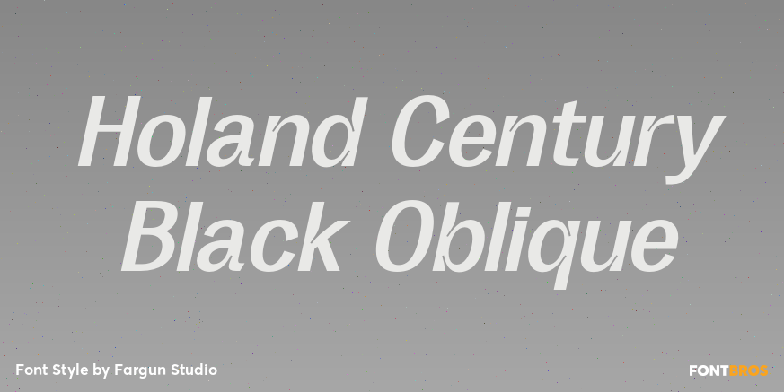 Holand Century Black Oblique Font Poster #1