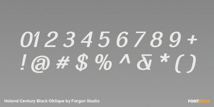 Holand Century Black Oblique Font Poster #1