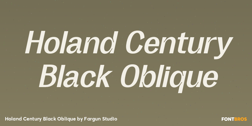 Holand Century Black Oblique Font Poster #1