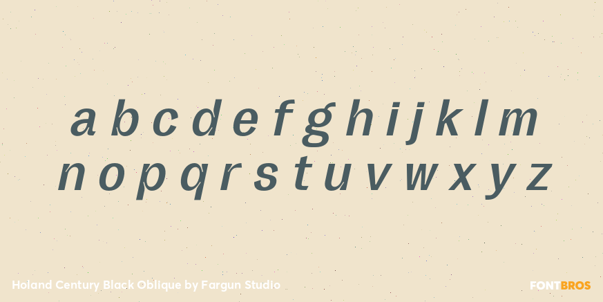 Holand Century Black Oblique Font Poster #3