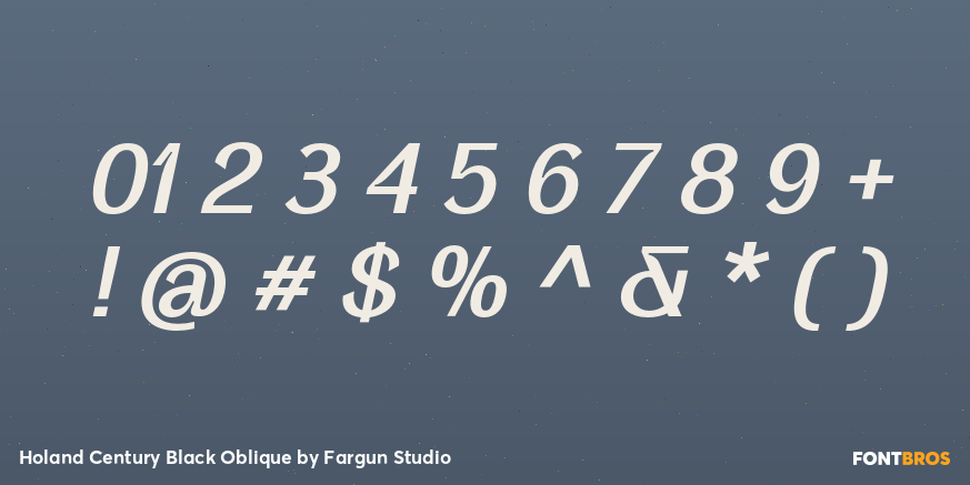 Holand Century Black Oblique Font Poster #4