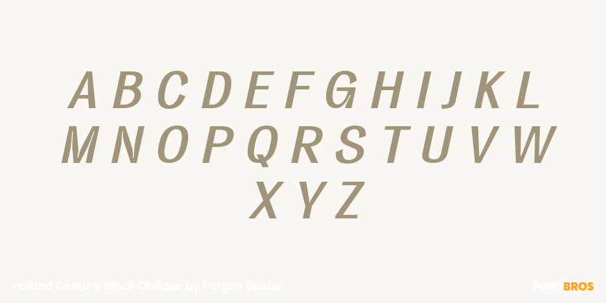 Holand Century Black Oblique Font Poster #1