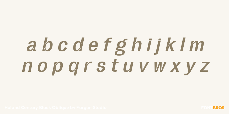 Holand Century Black Oblique Font Poster #1