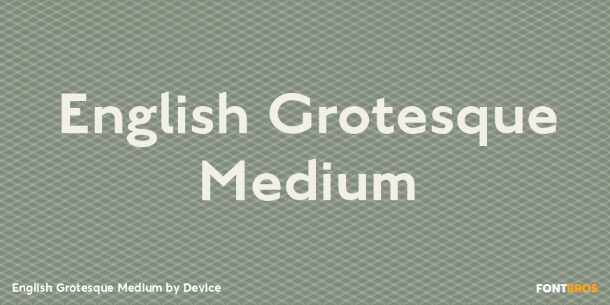 English Grotesque Medium Font Poster #1