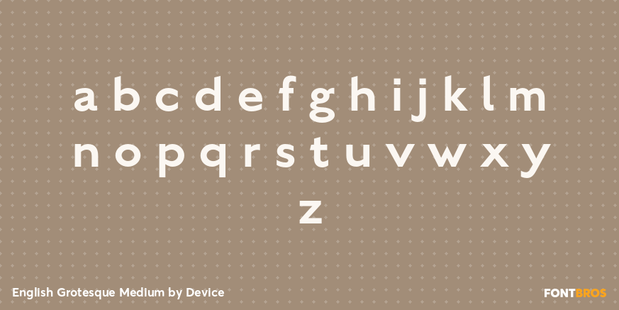 English Grotesque Medium Font Poster #3