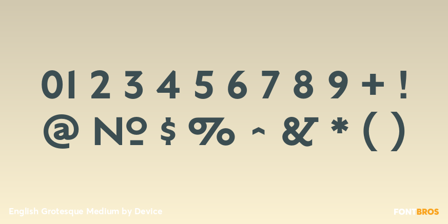 English Grotesque Medium Font Poster #4