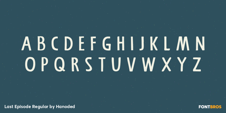 Last Episode Regular Font Poster #2