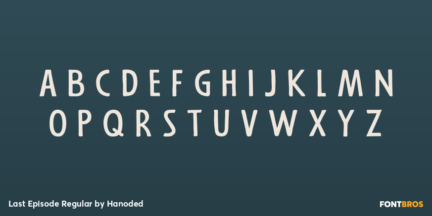 Last Episode Regular Font Poster #3