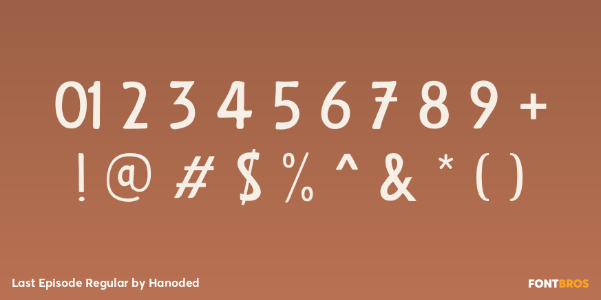 Last Episode Regular Font Poster #4