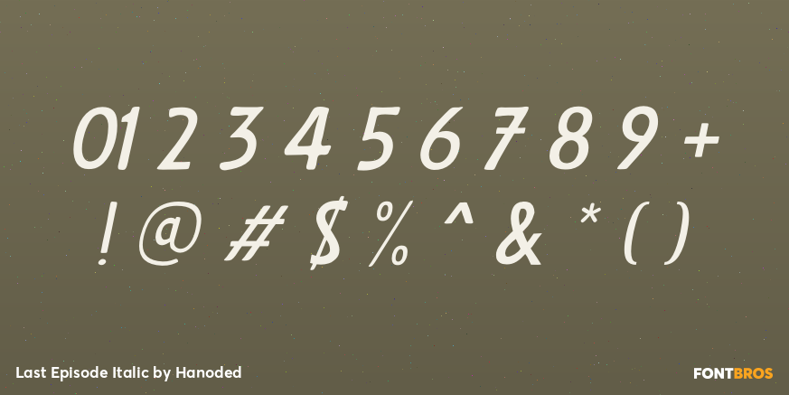 Last Episode Italic Font Poster #4