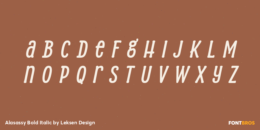 Alasassy Bold Italic Font Poster #1
