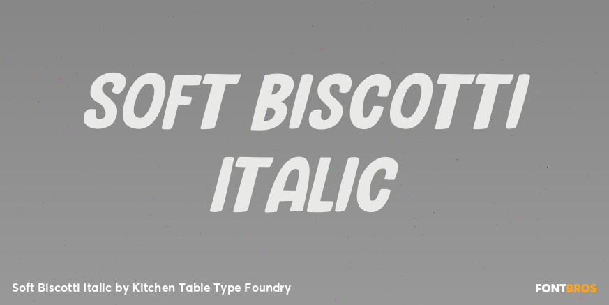 Soft Biscotti Italic Font Poster #1
